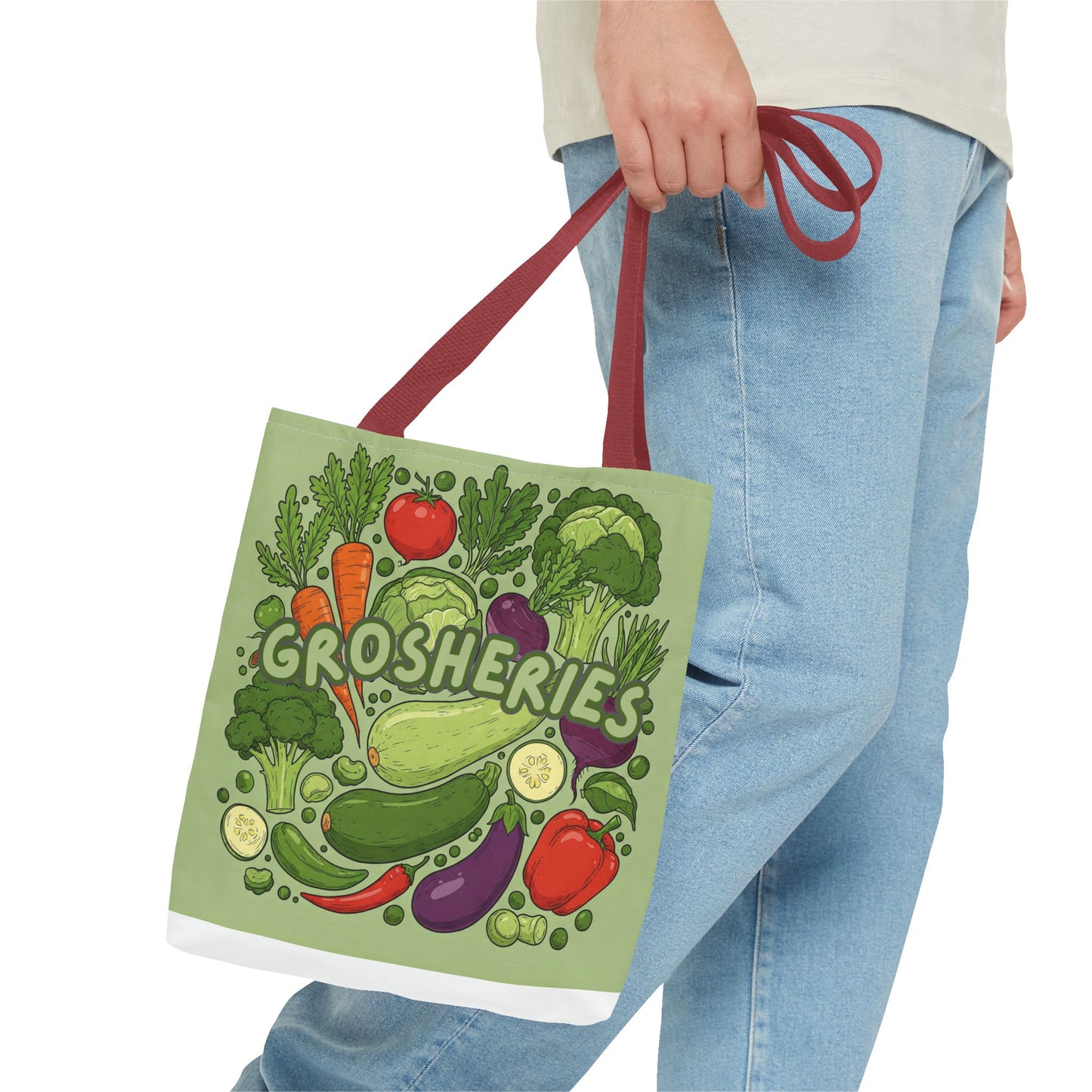 Grosheries Tote Bag - Fun Vegetable Market Eco-Friendly Shopping Bag