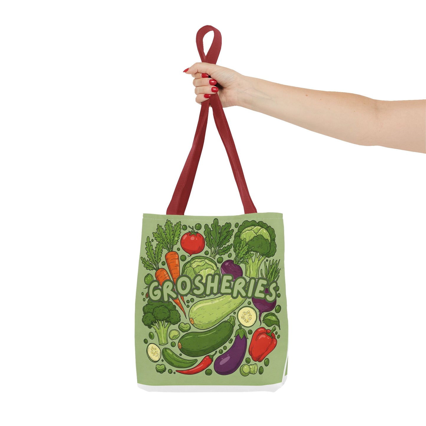 Grosheries Tote Bag - Fun Vegetable Market Eco-Friendly Shopping Bag