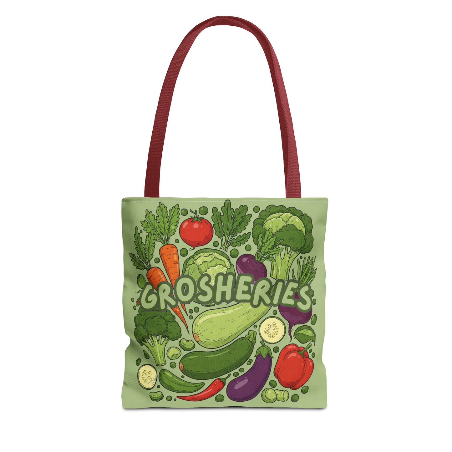 Grosheries Tote Bag - Fun Vegetable Market Eco-Friendly Shopping Bag