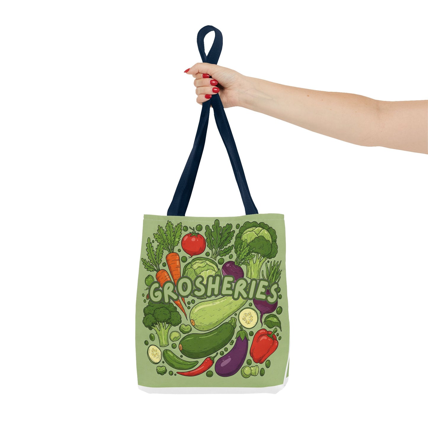 Grosheries Tote Bag - Fun Vegetable Market Eco-Friendly Shopping Bag