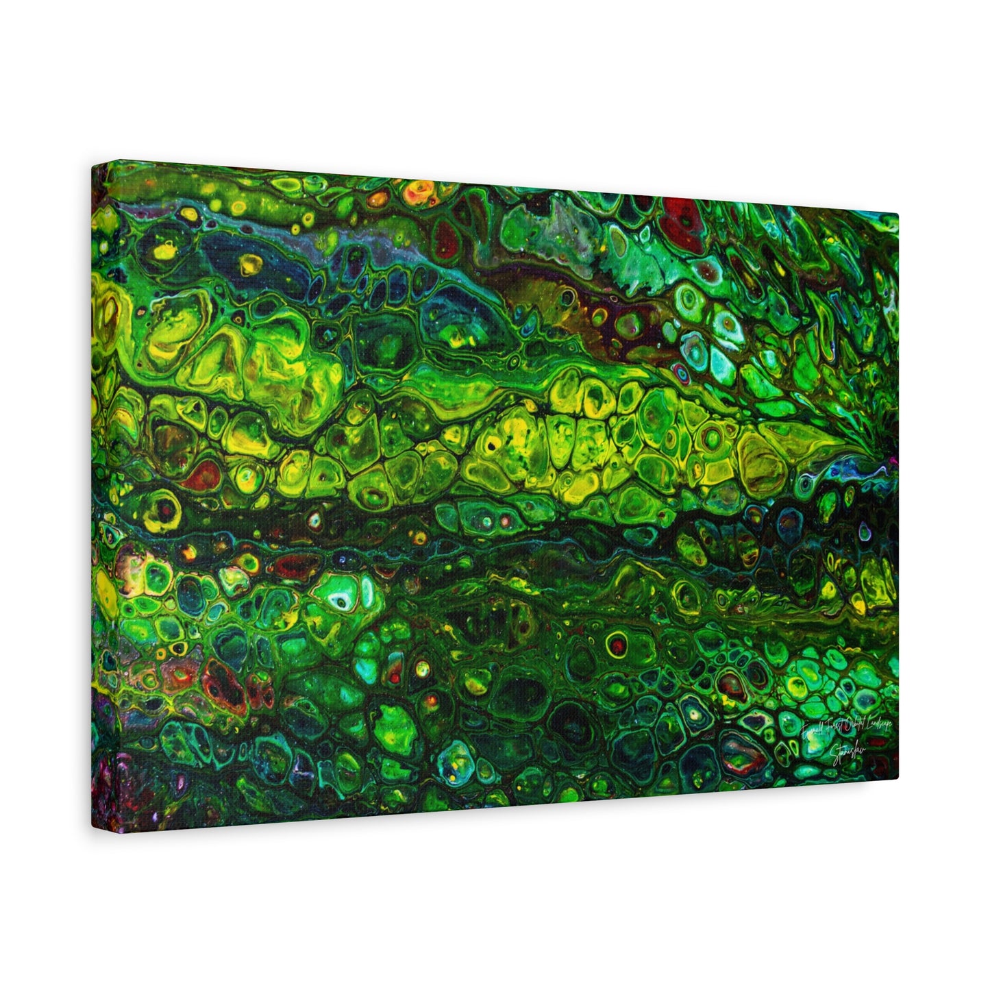 Copy of Emerald Forest Orbital Landscape Matte Canvas, Stretched, 1.25"