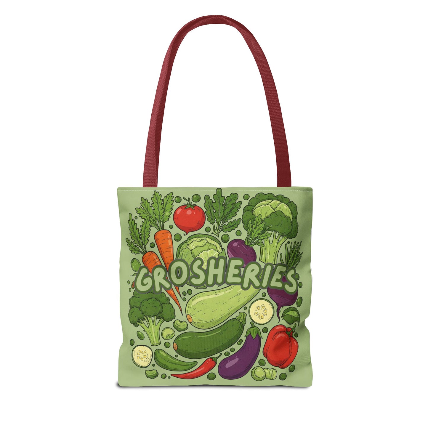 Grosheries Tote Bag - Fun Vegetable Market Eco-Friendly Shopping Bag