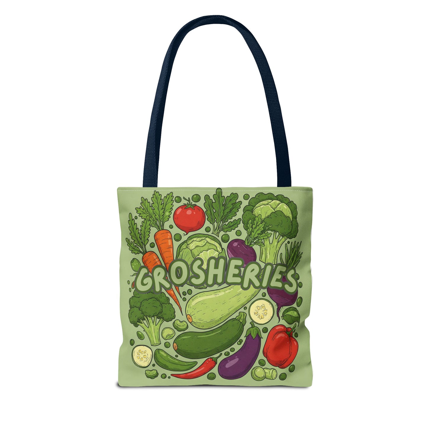 Grosheries Tote Bag - Fun Vegetable Market Eco-Friendly Shopping Bag
