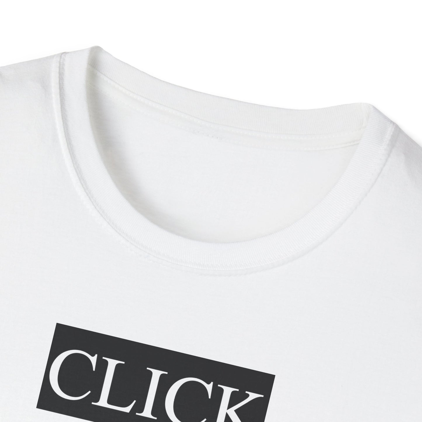 Click Here - Brain Unisex Softstyle T-Shirt