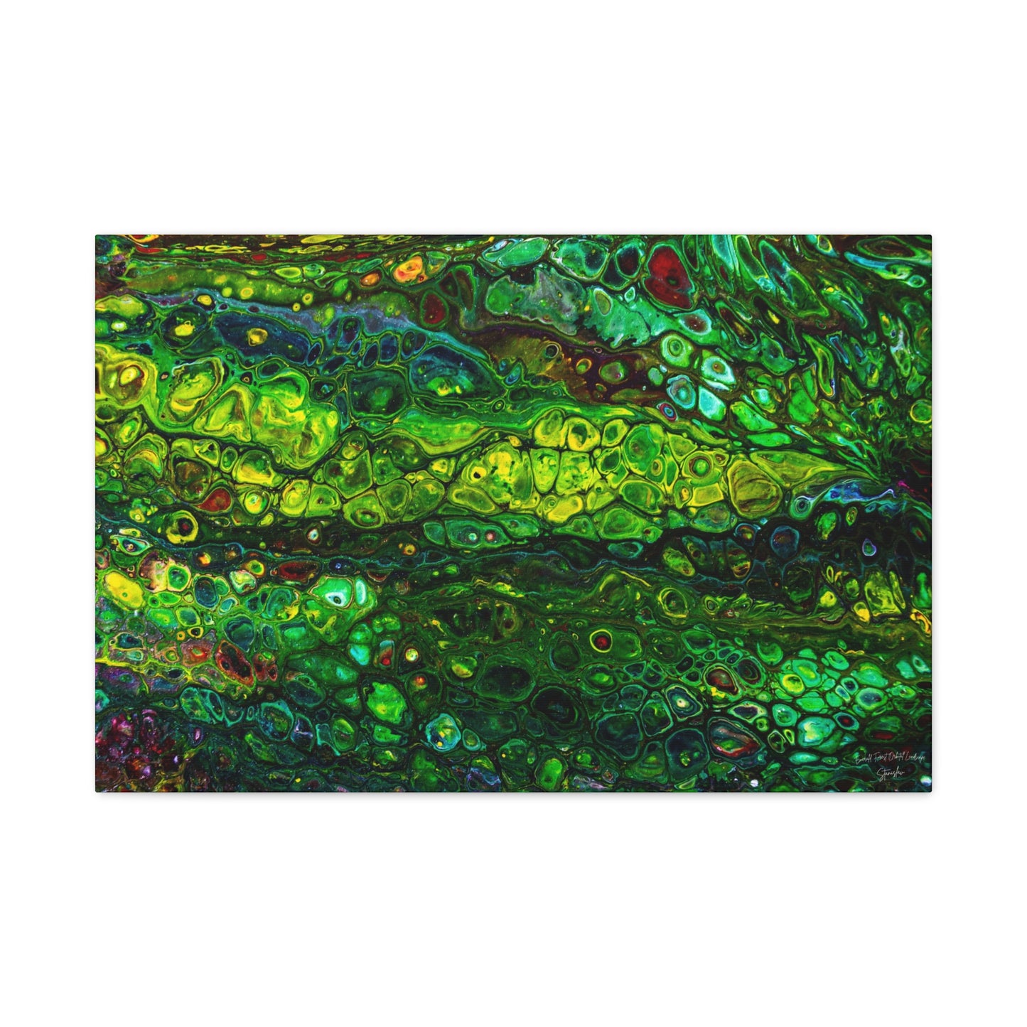 Emerald Forest Orbital Landscape Matte Canvas, Stretched, 1.25"