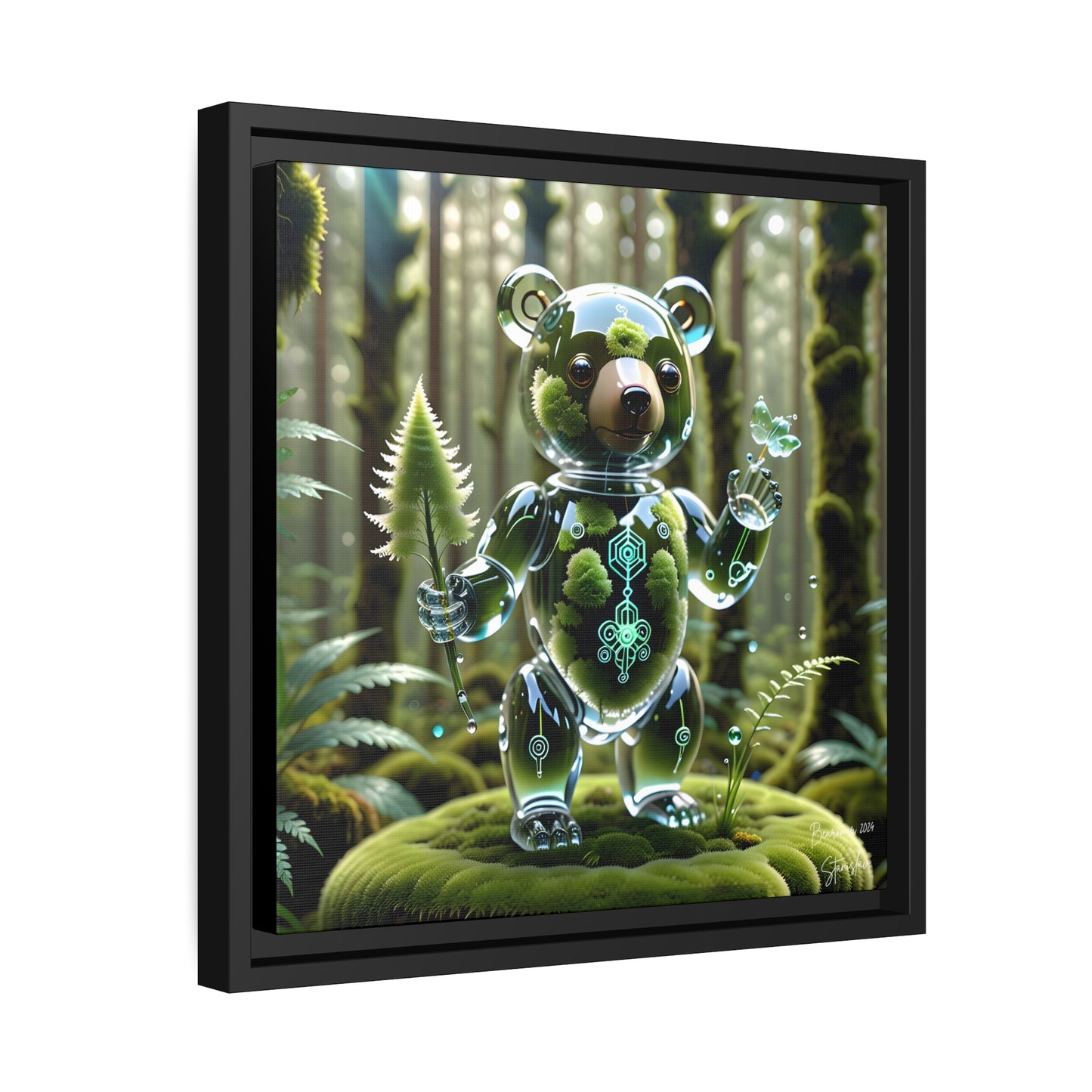 Bearomir - 14"x14" Matte Canvas, Black Frame