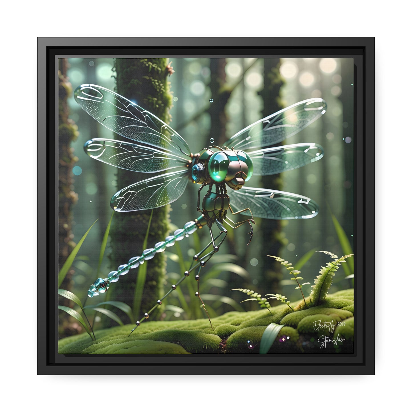 Electrifly - 14"x14" Matte Canvas, Black Frame