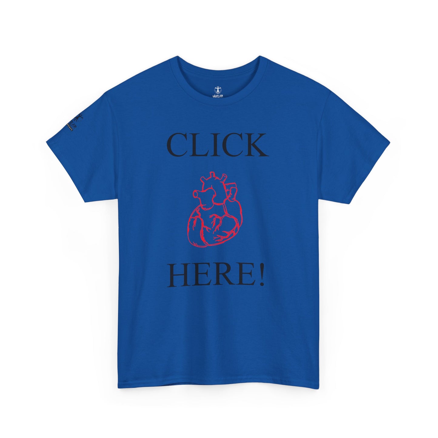 Click Here Heart Unisex Heavy Cotton Tee