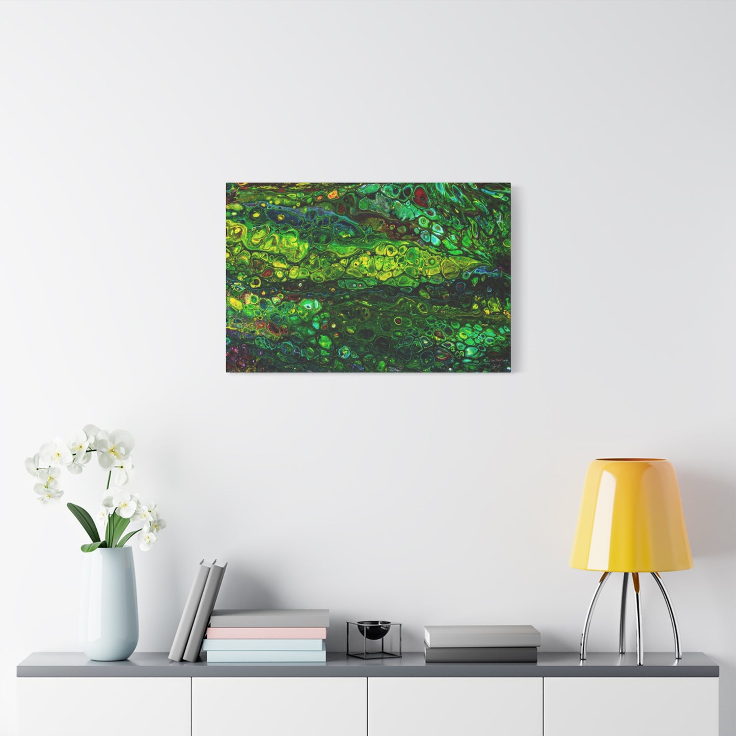 Emerald Forest Orbital Landscape Matte Canvas, Stretched, 1.25"