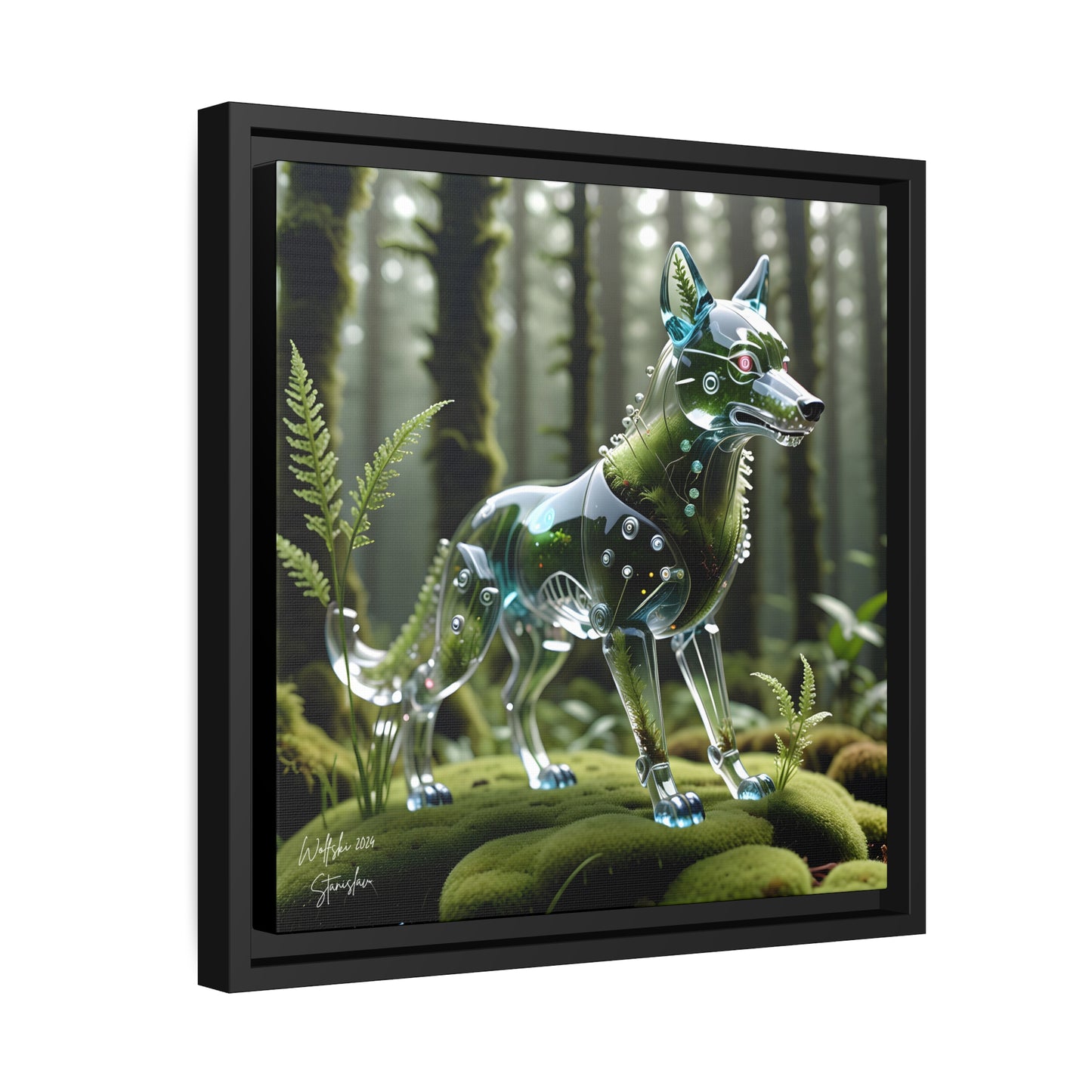 Wolfski - 14"x14" Matte Canvas, Black Frame