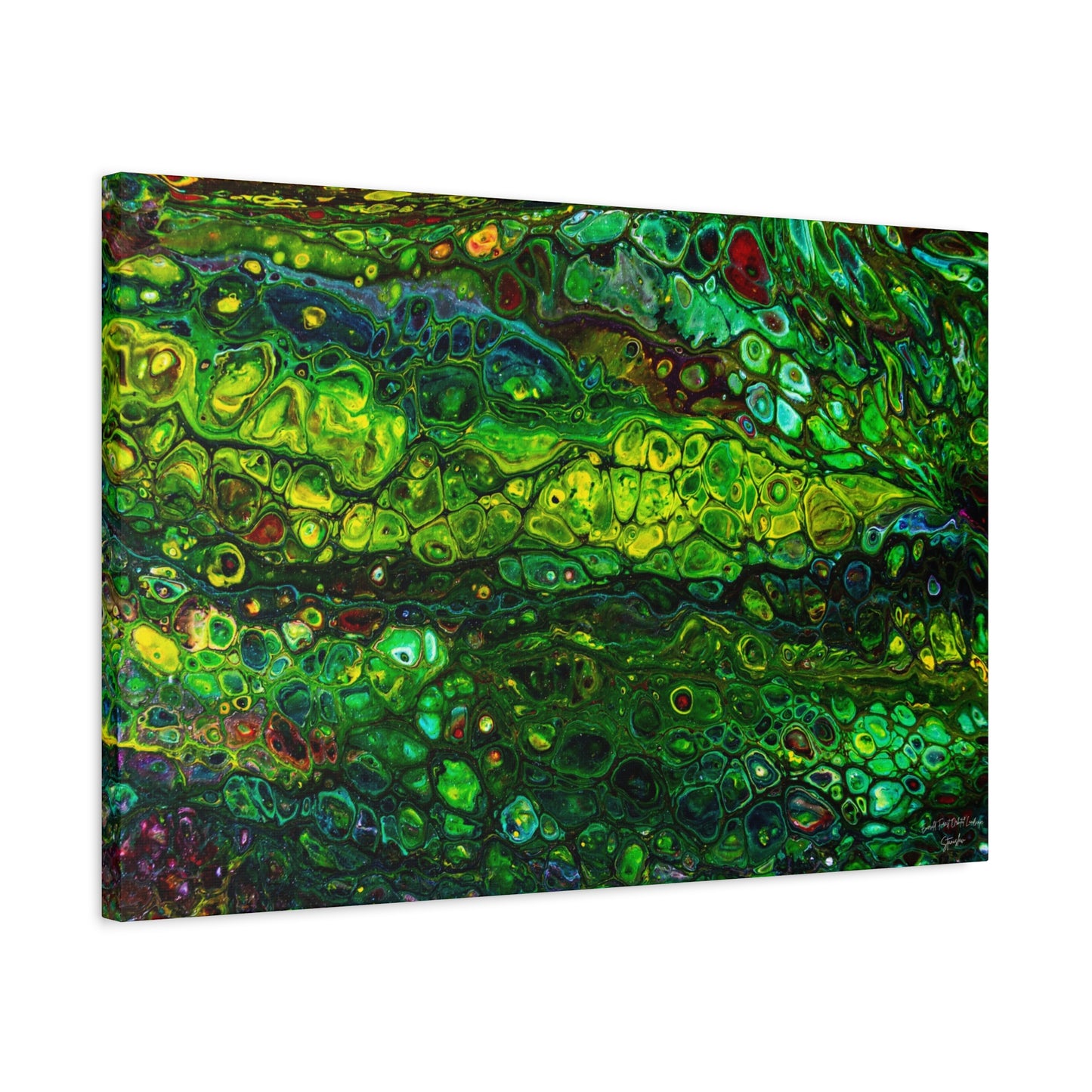 Emerald Forest Orbital Landscape Matte Canvas, Stretched, 1.25"