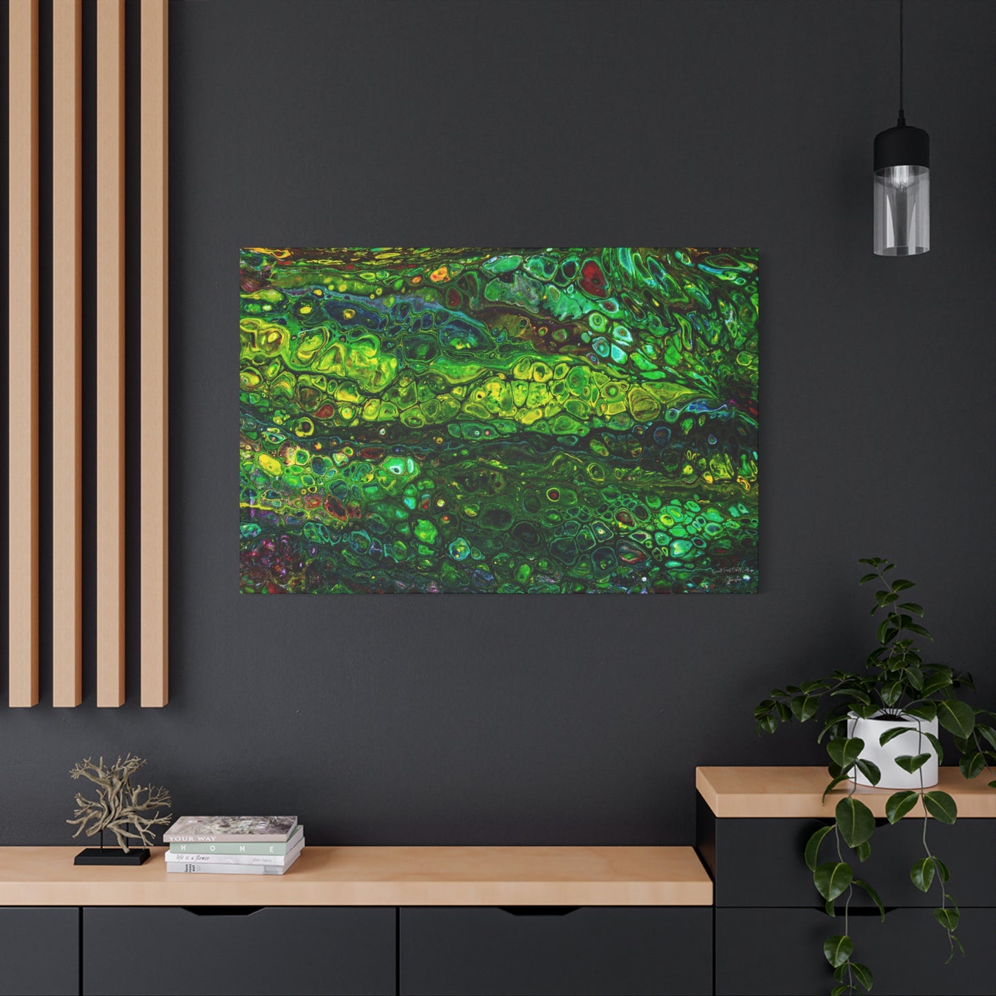 Emerald Forest Orbital Landscape Matte Canvas, Stretched, 1.25"