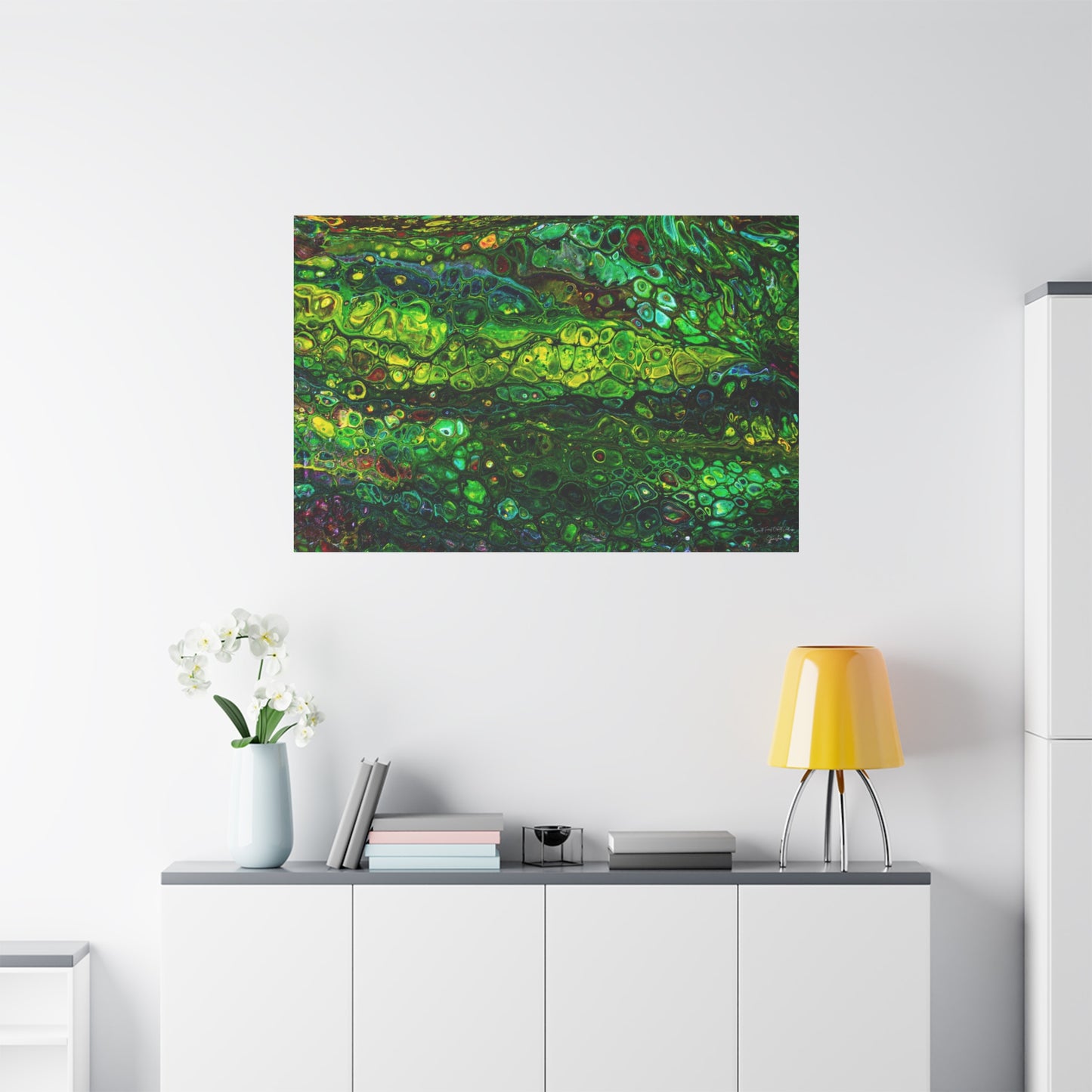 Emerald Forest Orbital Landscape Matte Canvas, Stretched, 1.25"