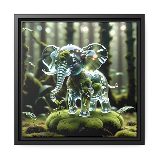 Baby Zelenphant - 14"x14" Matte Canvas, Black Frame