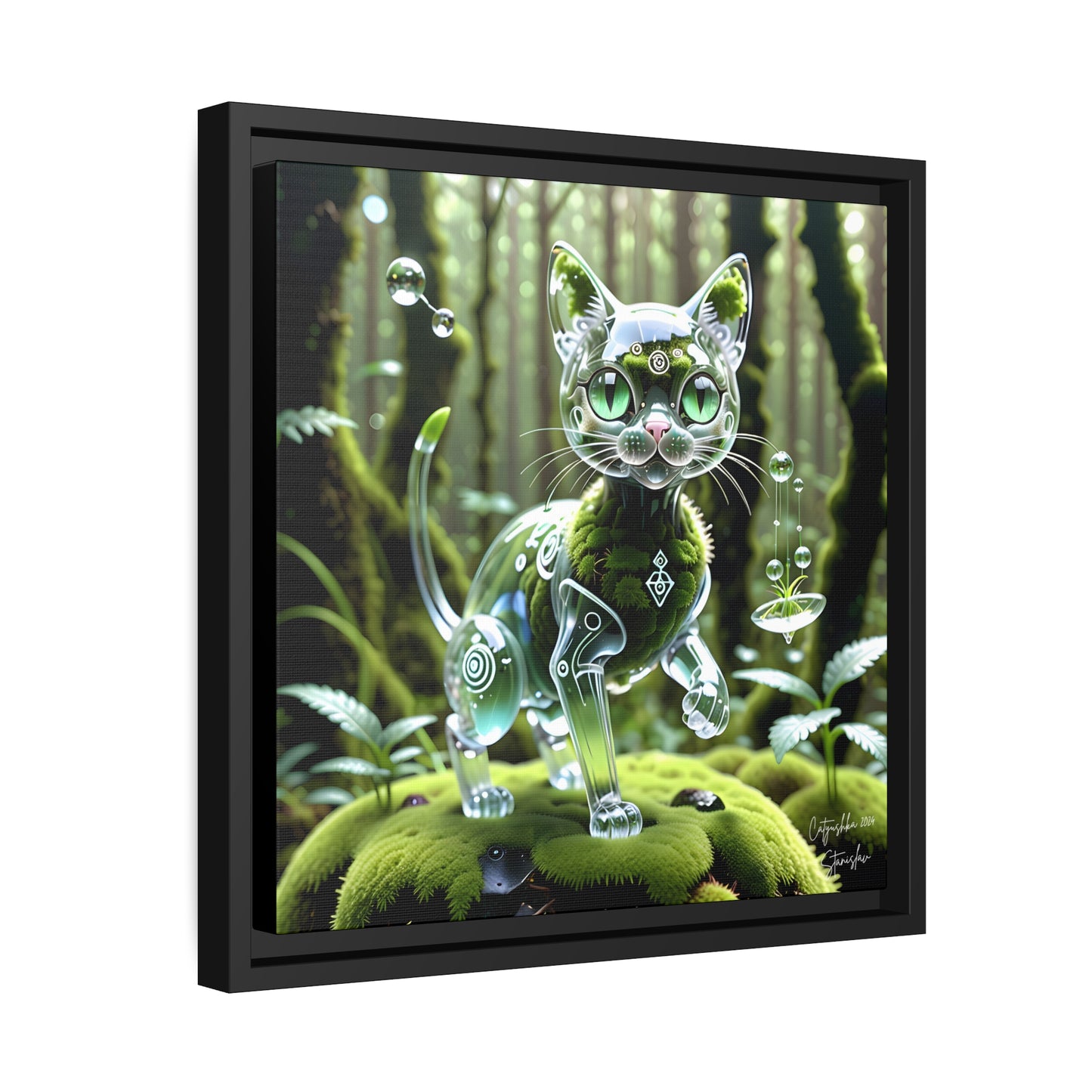 Catyushka - 14"x14" Matte Canvas, Black Frame