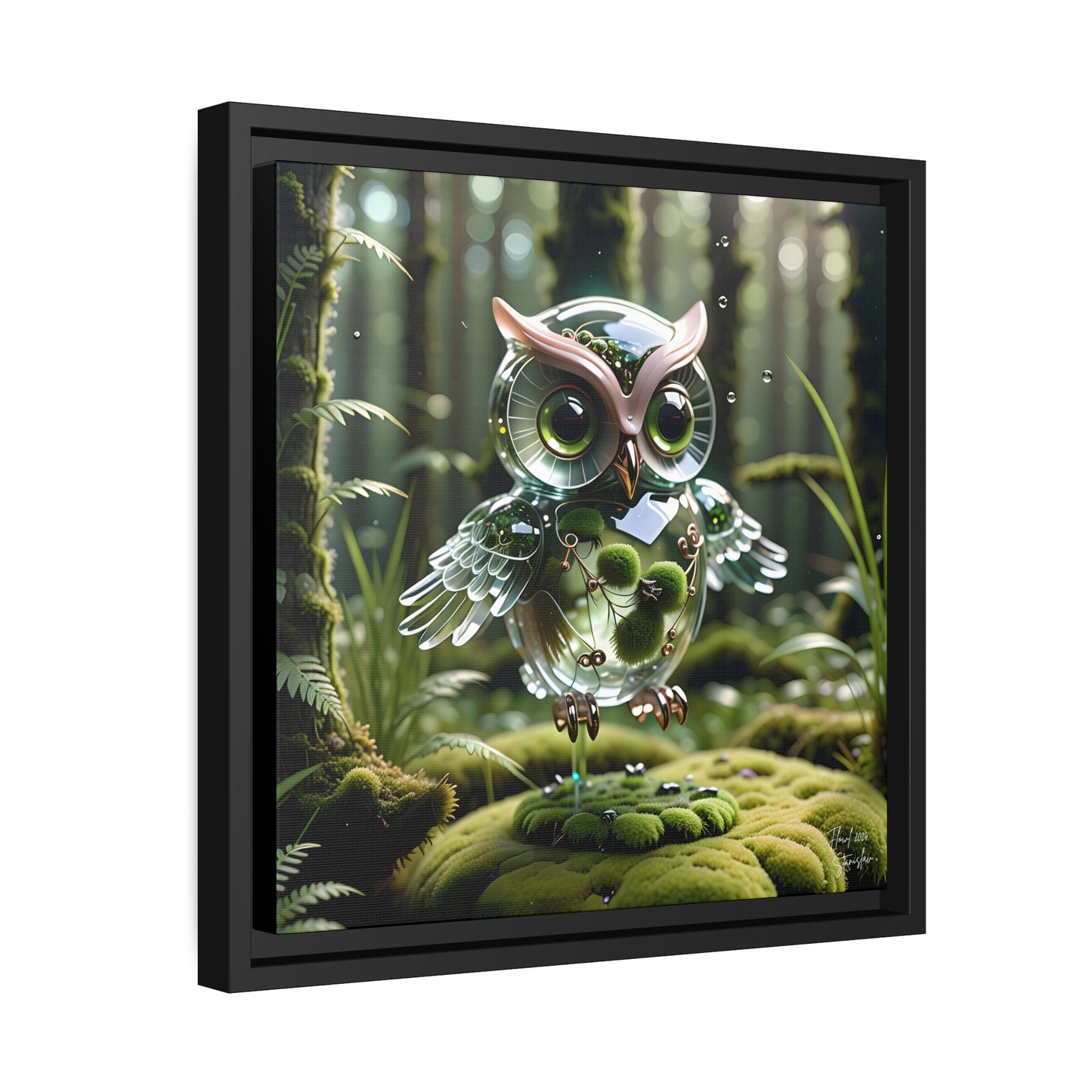 Flowl - 14"x14" Matte Canvas, Black Frame