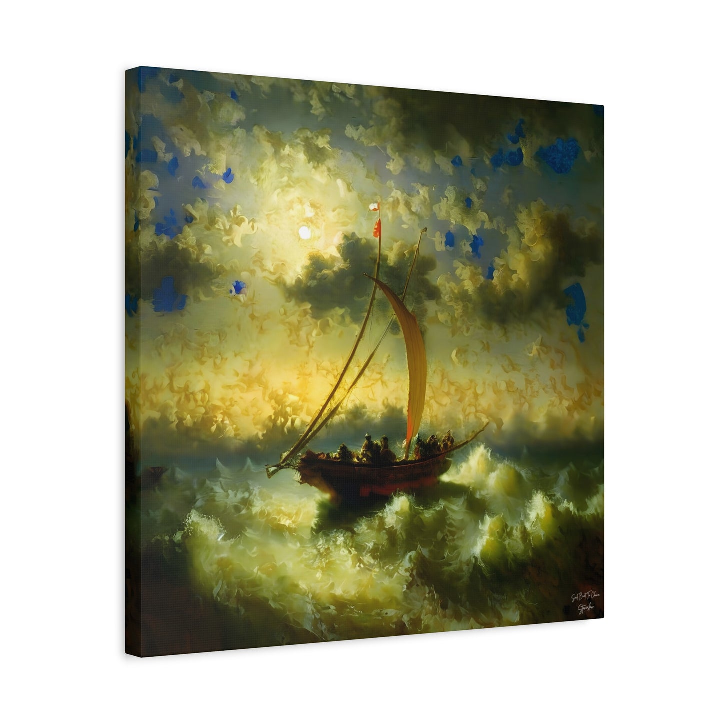 Sail Boat To China, After Rembrandt Matte Canvas, Stretched, 1.25"