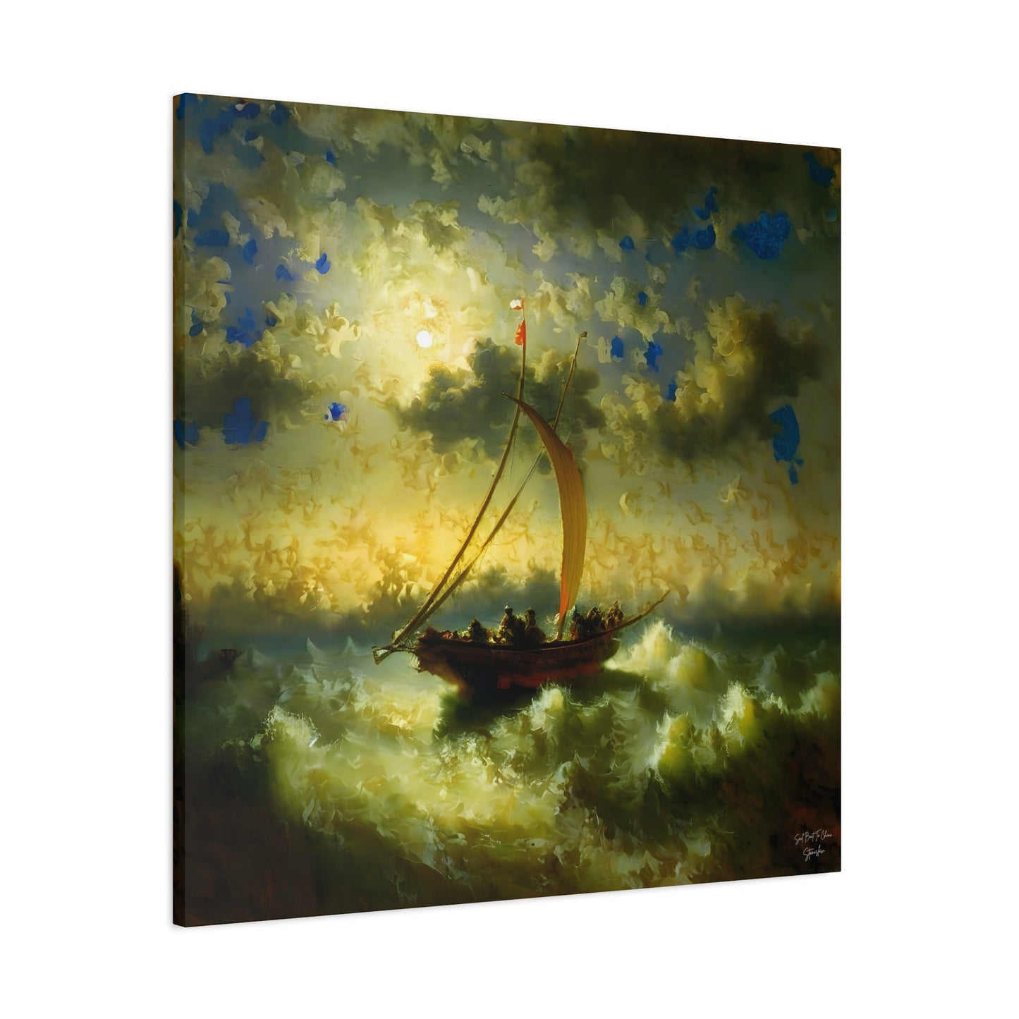 Sail Boat To China, After Rembrandt Matte Canvas, Stretched, 1.25"