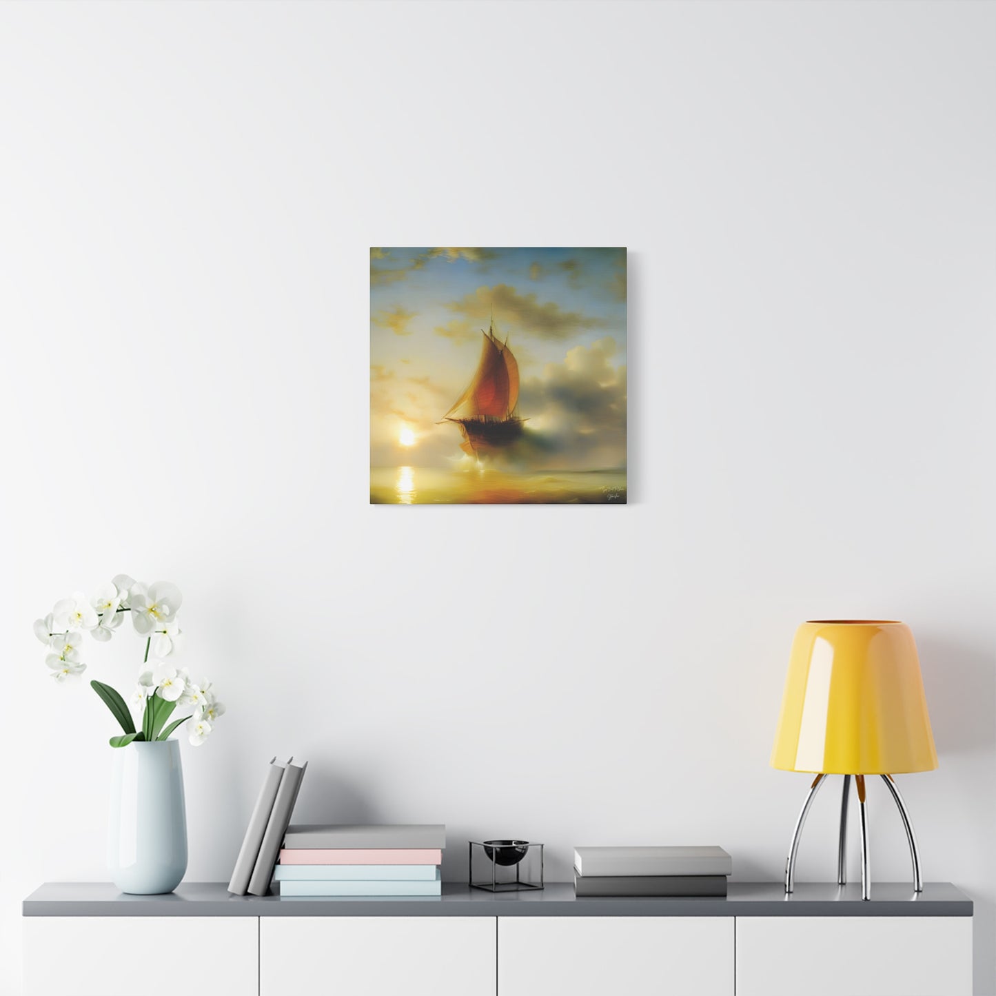 Sail Boat To China, After Turner Matte Canvas, Stretched, 1.25"