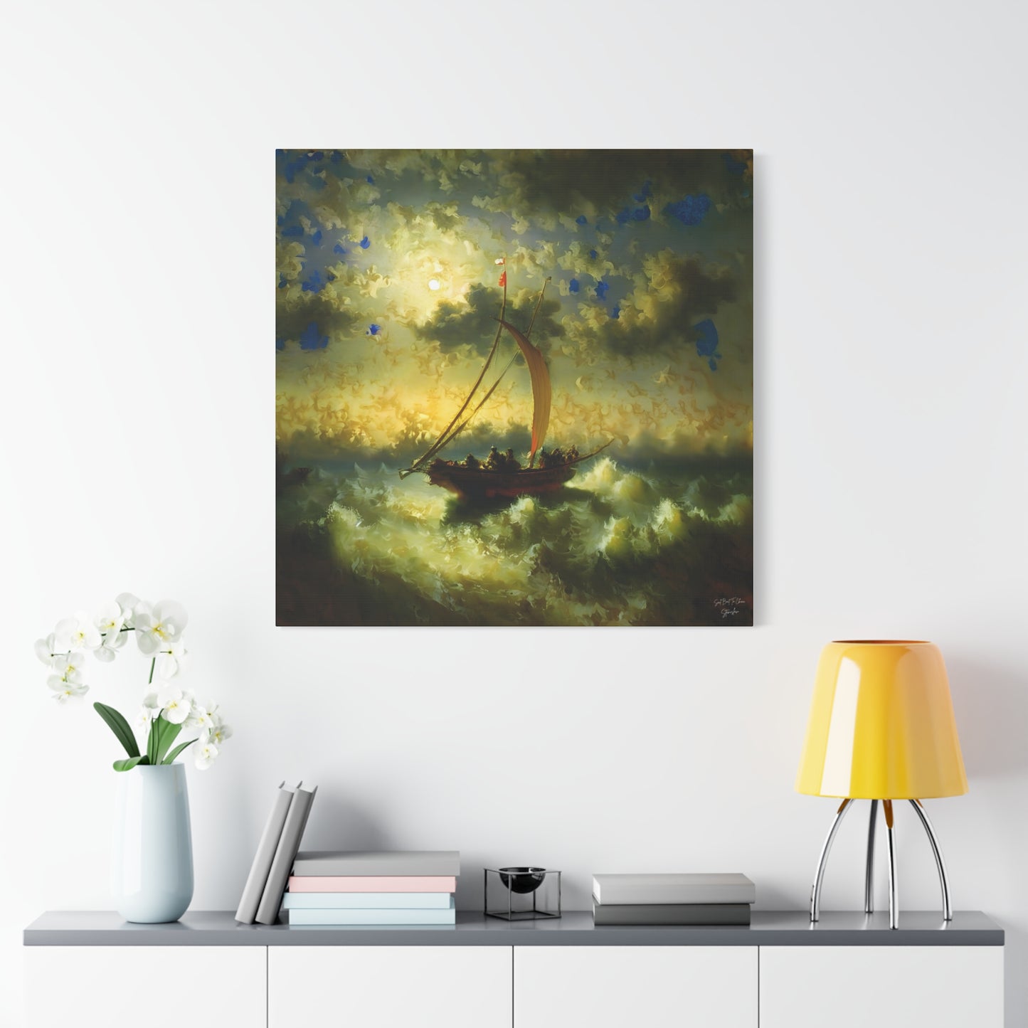 Sail Boat To China, After Rembrandt Matte Canvas, Stretched, 1.25"