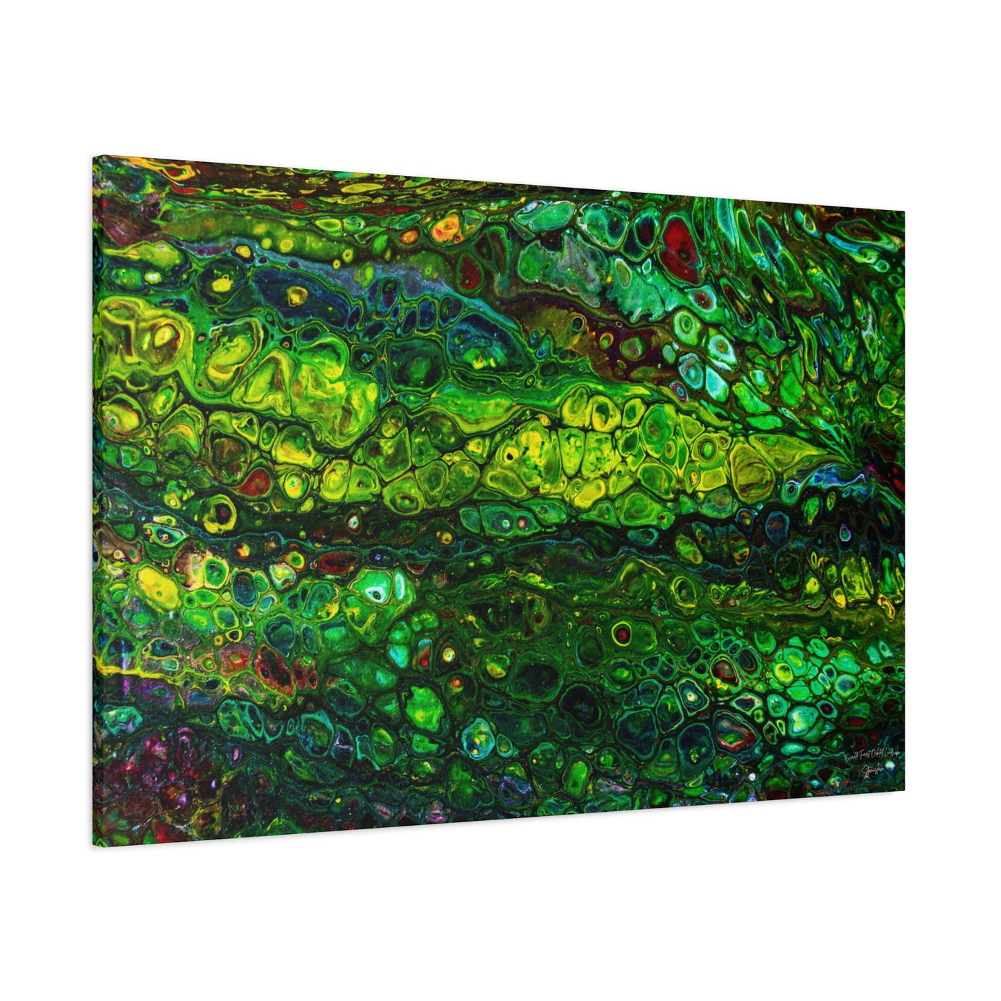 Emerald Forest Orbital Landscape Matte Canvas, Stretched, 1.25"