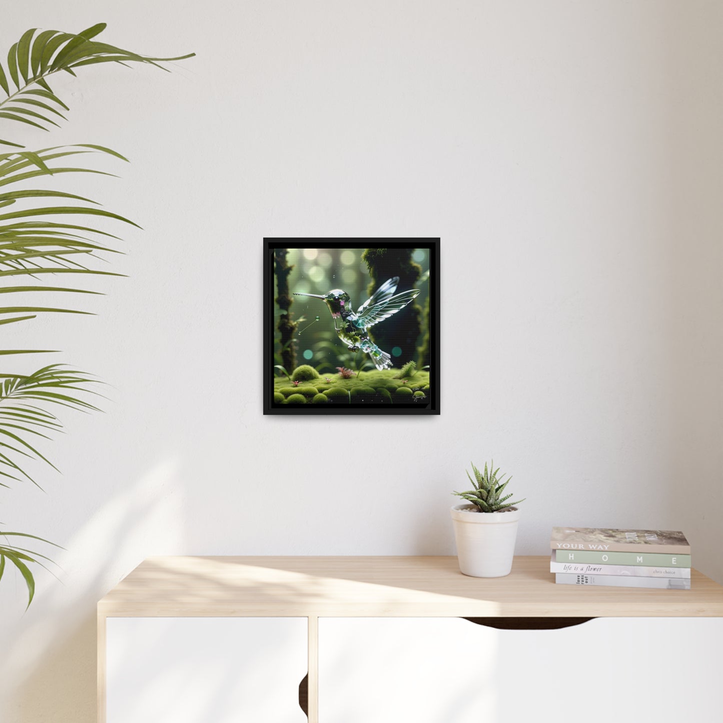 Kolibri - 14"x14" Matte Canvas, Black Frame