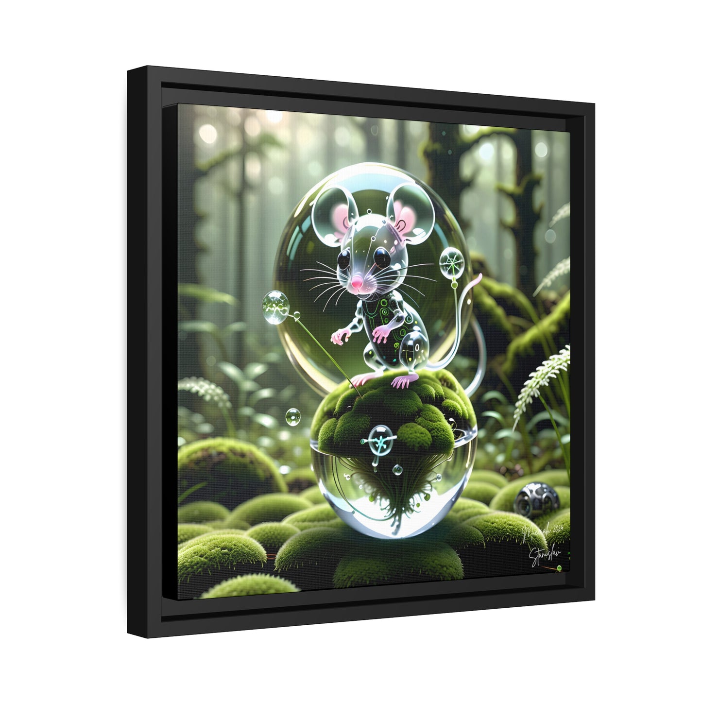 Miceiah - 14"x14" Matte Canvas, Black Frame