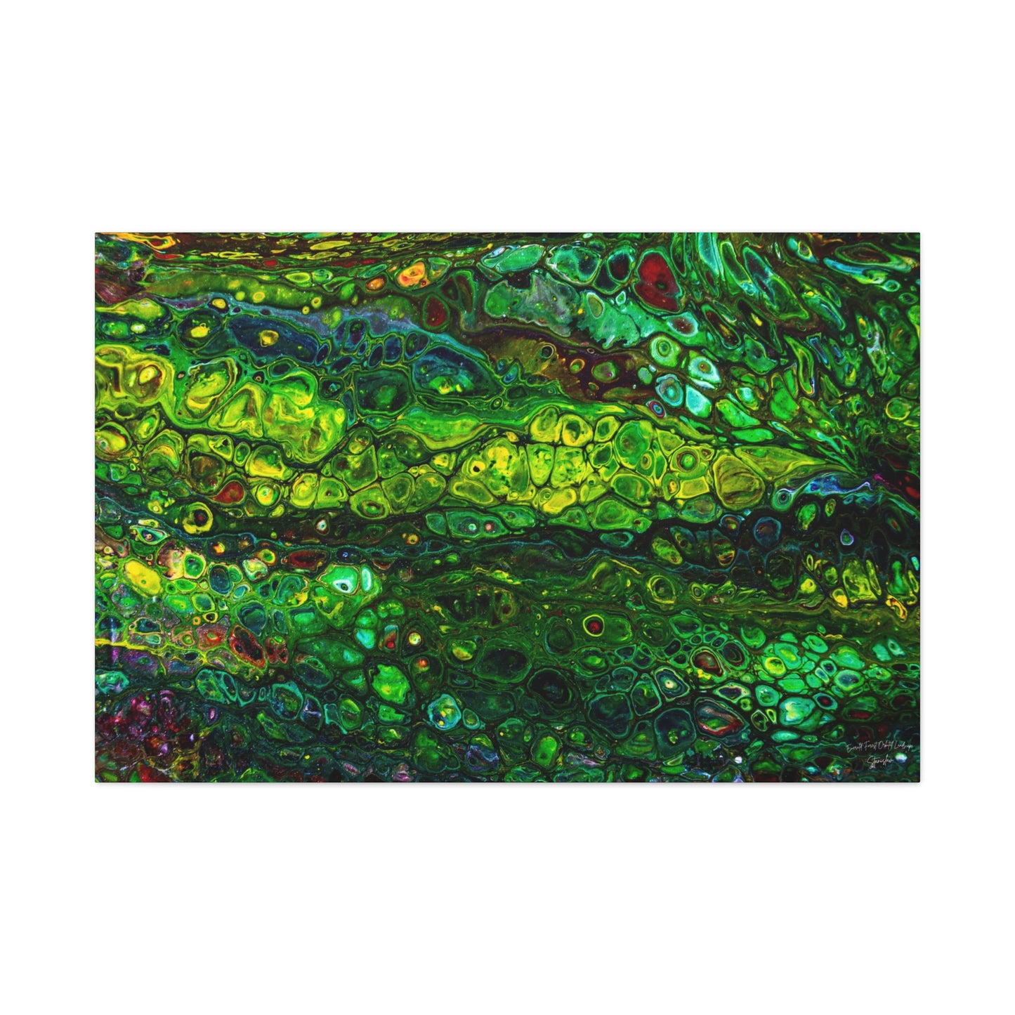 Emerald Forest Orbital Landscape Matte Canvas, Stretched, 1.25"