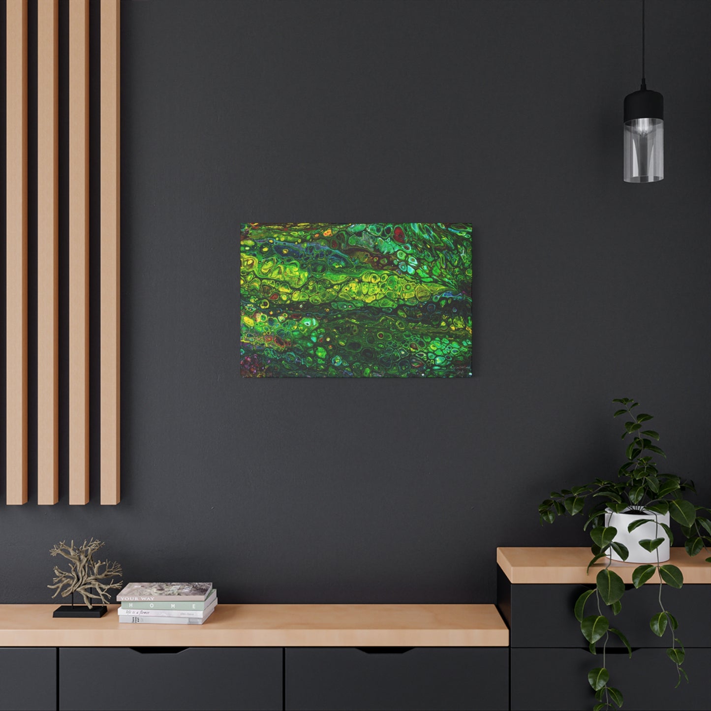 Emerald Forest Orbital Landscape Matte Canvas, Stretched, 1.25"