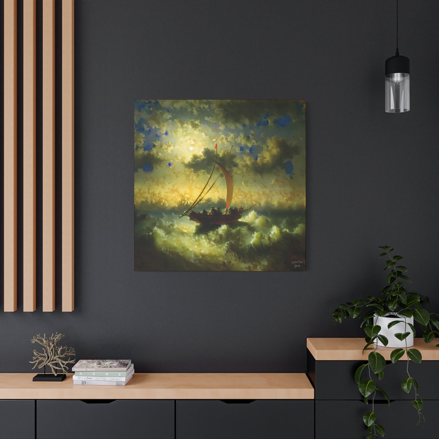 Sail Boat To China, After Rembrandt Matte Canvas, Stretched, 1.25"