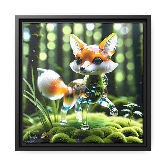 Oo-La Foxa - 14"x14" Matte Canvas, Black Frame