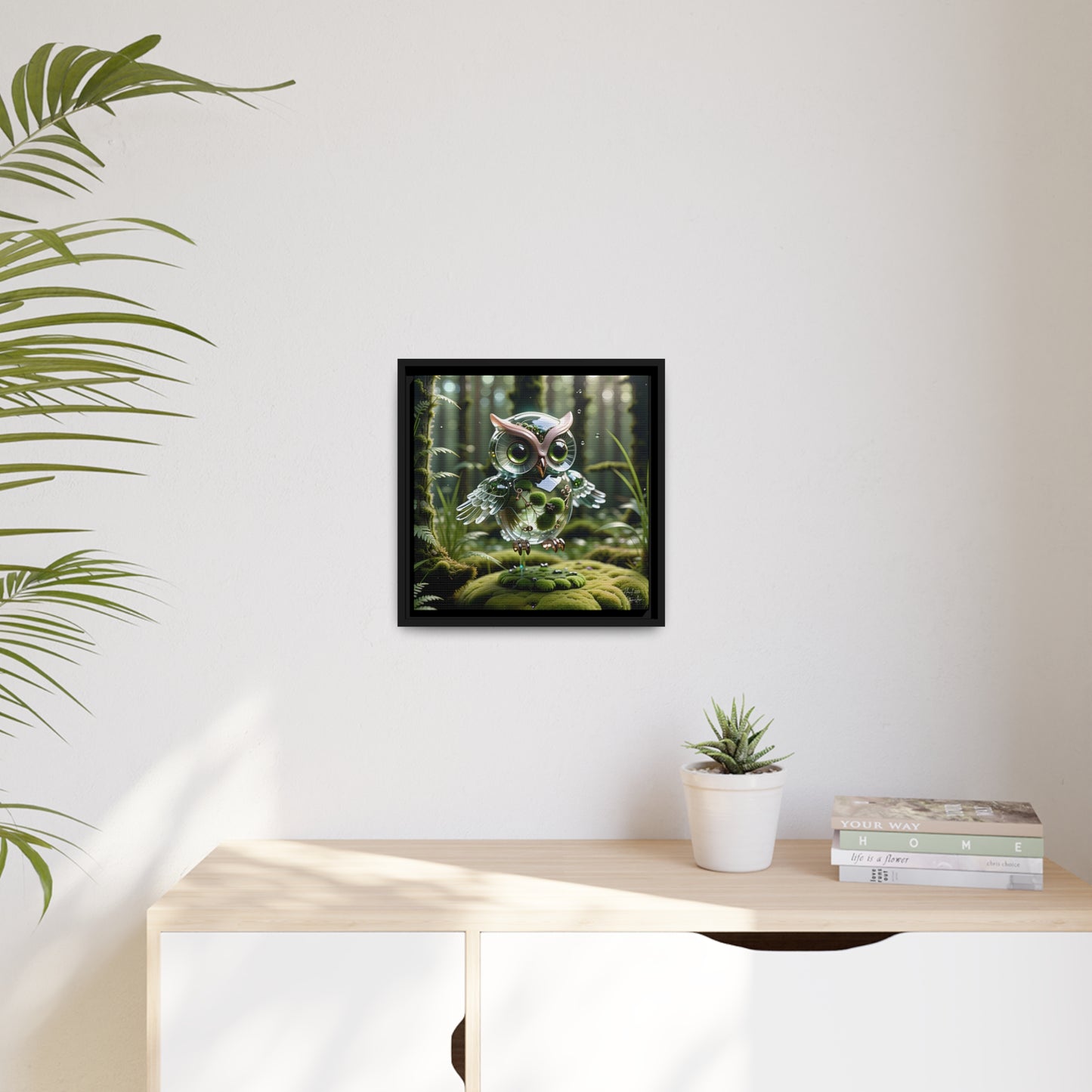 Flowl - 14"x14" Matte Canvas, Black Frame